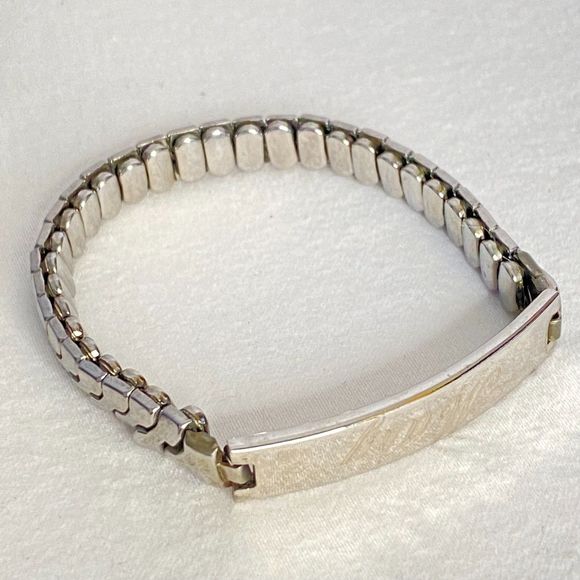 Calling All Marys ID Bracelet Expandable Links Nickle Silver Rhodium Plated - Picture 4 of 10